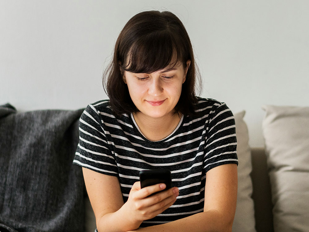 Tenant using a mobile smartphone for online tenant payments and digital transaction services